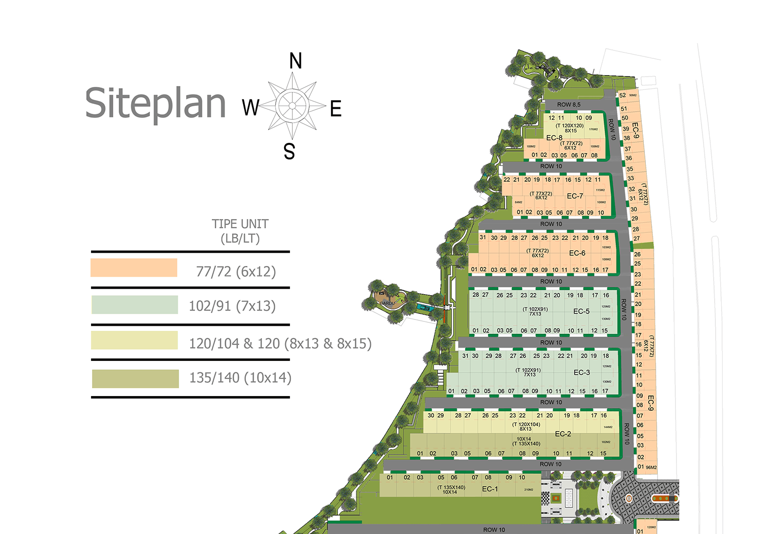 Site plan Levante at Klasika